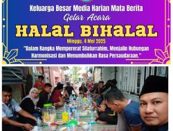 Media Harian Mata Berita Gelar Halal Bihalal, Perkuat Silaturahmi dan Sinergi Antar Media di Surabaya