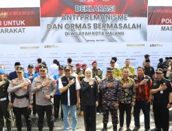 Gelar Deklarasi Anti-Premanisme dan Ormas Bermasalah Forkopimda Plus Kota Malang Sepakat Jaga Kondusifitas