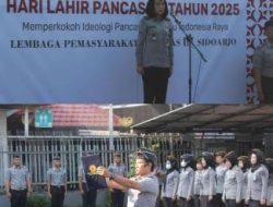 Lapas Kelas IIA Sidoarjo Gelar Upacara Peringatan Hari Lahir Pancasila Tahun 2025