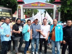 DPW PROGIB Sumut Hadir Dalam Aksi Demo Gabungan Relawan Bobby Nasution di Polda Sumut