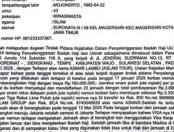 Gagal Berangkat Haji, Warga Mojokerto Laporkan ASLAM TOUR ke Polda Sulsel atas Dugaan Penipuan dan Pelanggaran Hukum