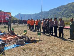Polres Probolinggo Bersama Balai Besar TNBTS Gelar Apel Siaga Antisipasi Karhutla di Musim Kemarau