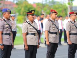 KAPOLRES POHUWATO PIMPIN UPACARA SERAH TERIMA JABATAN KASAT POLAIRUD DAN KASAT RESKRIM