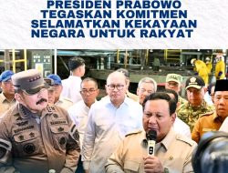 Presiden Prabowo Saksikan Penyerahan Aset Rampasan Tambang Ilegal kepada PT Timah Tbk di Bangka Belitung