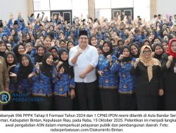 596 PPPK dan 1 CPNS Resmi Dilantik, Bupati Bintan: Ini Bukan Akhir, tapi Awal Pengabdian