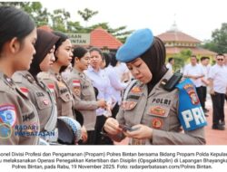 Propam Gelar Opsgaktibplin di Polres Bintan, Seluruh Personel Negatif Narkoba