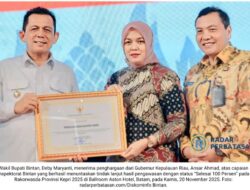Bintan Raih Penghargaan Pengawasan Terbaik dari Pemprov Kepri