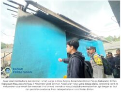Tujuh Rumah Warga di Bintan Pesisir Ludes Terbakar, Diduga Akibat Korsleting Listrik