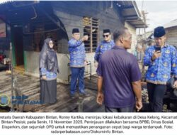 Sekda Bintan Tinjau Korban Kebakaran di Desa Kelong: Pastikan Bantuan dan Pemulihan Cepat
