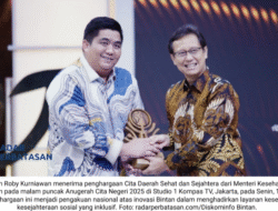 Roby Kurniawan Raih Penghargaan Nasional Kompas TV, Bukti Nyata Komitmen Bintan Sehat untuk Semua