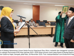 Tito Suwarno Resmi Dilantik sebagai Komisioner KPID Kepri 2025-2028