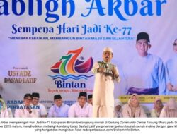 Tabligh Akbar Warnai HUT ke-77 Bintan, Ribuan Warga Padati Pelataran Community Centre