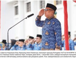 Wagub Kepri Pimpin Upacara HUT ke-54 KORPRI, Tekankan Profesionalisme ASN di Era Digital