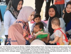 Bintan Gelar Bulan Timbang Nasional, Hafizha Rahmadhani Tinjau Layanan Posyandu