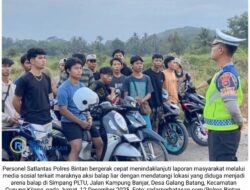 Begitu Laporan Masuk, Gas Pol: Satlantas Polres Bintan Bubarkan Balap Liar di Simpang PLTU
