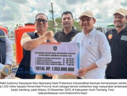 Kepri Kirim Bantuan Rp1,35 Miliar untuk Korban Banjir Bandang Aceh