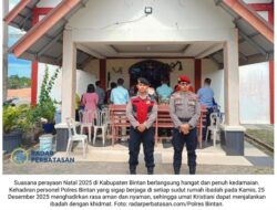Pengamanan Humanis Polres Bintan Hadirkan Natal 2025 yang Aman dan Penuh Kedamaian