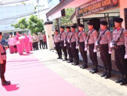 Cek Kesiapan Operasional dan Pembinaan Internal di Jajaran, Polres Gorontalo Terima Kunker Kapolda bersama Ibu.