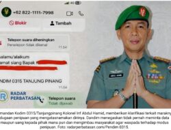 Nama Dandim Dicatut, Modus Minta Data dan Uang Beredar di Tanjungpinang