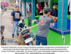 Hari ke-6 Distribusi Air Bersih ABH, Polisi Jaga Ketat Batu Ampar Batam
