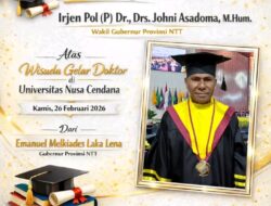 Gubernur NTT Sampaikan Selamat atas Wisuda Doktor Wakil Gubernur Johni Asadoma