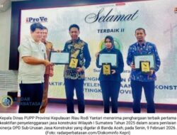 Anggaran Terbatas, Dinas PUPP Kepri Justru Jadi yang Terbaik di Sumatera