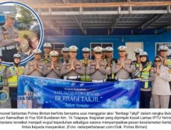 Bukan Razia, Tapi Cinta: Senyum Pengendara Pecah Saat Satlantas Polres Bintan Cegat Takjil di Bundaran Km. 16