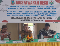 MUSDES Tentang (LKPPD-APBDes) Anggaran Tahun-2025 Desa Mulyonegoro Berjalan Aman dan Lancar.