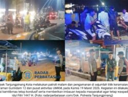 Jelang Lebaran 1447 H, Polsek Tanjungpinang Kota Pasang ‘Pagar Hidup’ di Pusat Keramaian