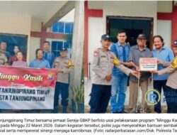 Hangatkan Minggu Pagi, Polsek Tanjungpinang Timur Tebar Kebaikan Lewat ‘Minggu Kasih’ di GBKP