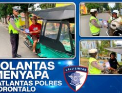 Satlantas Polres Gorontalo Imbau Pengemudi Bentor Patuhi Aturan Keselamatan Lalu Lintas di Pangkalan Gorontalo