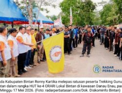 HUT ke-4 ORARI Bintan Meriah, Ratusan Peserta Trekking Gunung Bintan