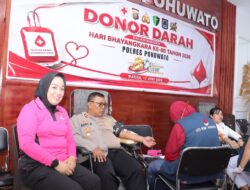 Dalam Rangka HUT Bhayangkara ke-80, Polres Pohuwato Gelar Bhakti Kesehatan Donor Darah