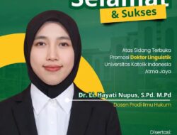 King Naga Apresiasi Dosen Prodi Ilmu Hukum UNPAM Serang Raih Gelar Doktor Linguistik