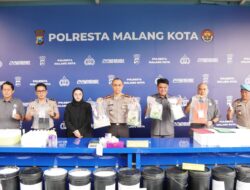 Polresta Malang Kota Amankan Dua Kurir Jaringan Aceh Sita 3,2 Kg Sabu dan 2.480 Butir Ekstasi