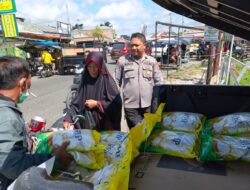 Polsek Bongomeme dan Bulog Gelar Gerakan Pangan Murah, 1 Ton Beras SPHP Disalurkan bagi Warga