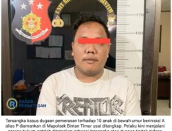 Pria Pemeras Sepuluh Anak di Bintan Diringkus Polisi