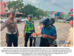 Razia Gabungan Satlantas Tanjungpinang Jaring Belasan Nopol Bodong