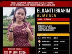 Warga Boalemo Hilang: Elsanti Ibrahim (21) Terakhir Terlihat 9 Juni 2026, Keluarga Minta Bantuan Publik