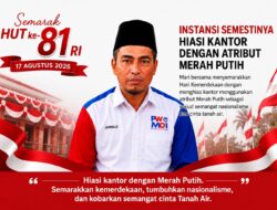 Semarak HUT ke-81 RI, Instansi Semestinya Hiasi Kantor dengan Atribut Merah Putih –   Oleh: Jarnalis, S.E. (Sekretaris DPW PWMOI Provinsi Kepri).