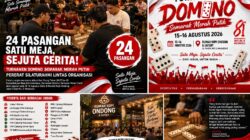 24 Pasangan Lintas Organisasi Bertemu di Meja Domino, Semarak HUT RI ke-81 di Rumah Kopi Ondong