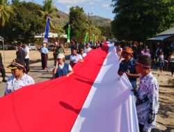 Kirab Bendera 81 Meter Digelar di Perbatasan RI-RDTL, Kobarkan Semangat Nasionalisme