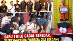Satresnarkoba Polresta Deli Serdang Sita 1 Kg Sabu di Lubuk Pakam, Pemasok Berinisial R Diburu