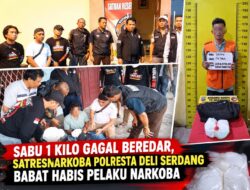Satresnarkoba Polresta Deli Serdang Sita 1 Kg Sabu di Lubuk Pakam, Pemasok Berinisial R Diburu