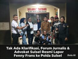 Tak Ada Klarifikasi, Forum Jurnalis dan Advokat Laporkan Fenny Frans ke Polda Sulsel