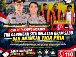 Gerebek Dua Lokasi di Tanjung Morawa, Satresnarkoba Polresta Deli Serdang Amankan 3 Pria dan Sabu 12 Gram