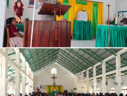 Minggu Kasih di Paroki Wekfau, Kapolsek Sasitamean Ipda Robertus Inosensius Tas’au, Tekankan Peran Keluarga Dalam Menjaga Kamtibmas