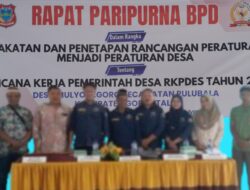 Rapat Paripurna BPD Desa Mulyonegoro Sahkan RKPDes 2027, Kepala Desa Ramli Mayang SH: “Semoga Program Prioritas Tepat Sasaran”