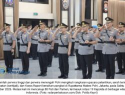 Kapolri Jenderal Suyudi Pimpin Kenaikan Pangkat Pati Polri