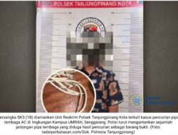 Remaja Pencuri Pipa AC Kampus UMRAH Diringkus Polisi
